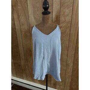 Beeson River Light Blue Flowy Tank Top Blouse Size Small